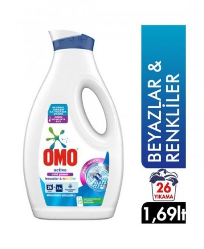 Omo Sıvı 1500 ml Actıve Cold Power Beyaz&Renkli *6