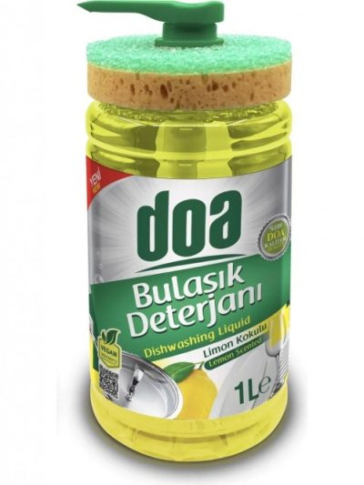 Doa Bulaşık Deterjan Süngerli Limon 1000 ml *12
