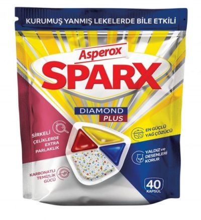 Asperox Sparx Diamond Plus Bulaşık Tableti 40Lı *6