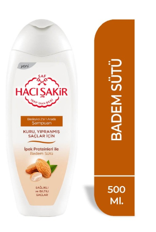 Hacı Şakir Şampuan 500ml Badem Kuru&yıpranmış*12