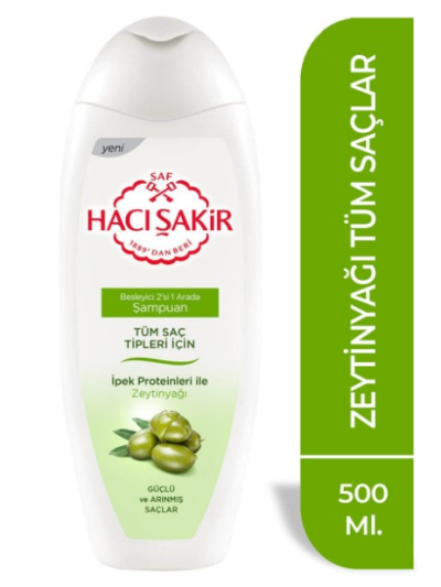 Hacı Şakir Şampuan 500 Ml. Zeytinyağlı Tüm Saçlar ...