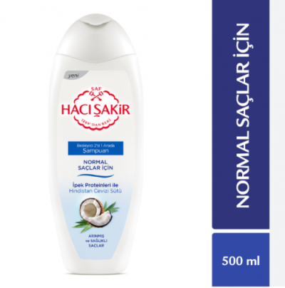 Hacı Şakir Şampuan 500ml Hindistancevizli Normal*1...