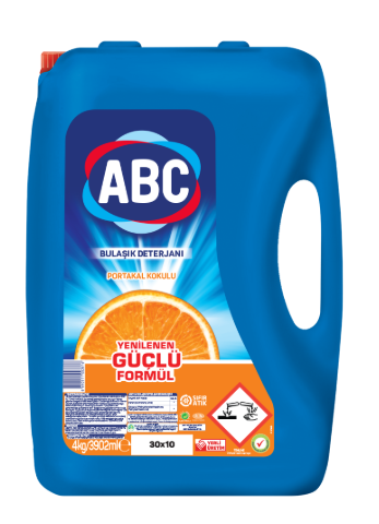 ABC 4 kg Bulaşık Deterjanı Portakal *4