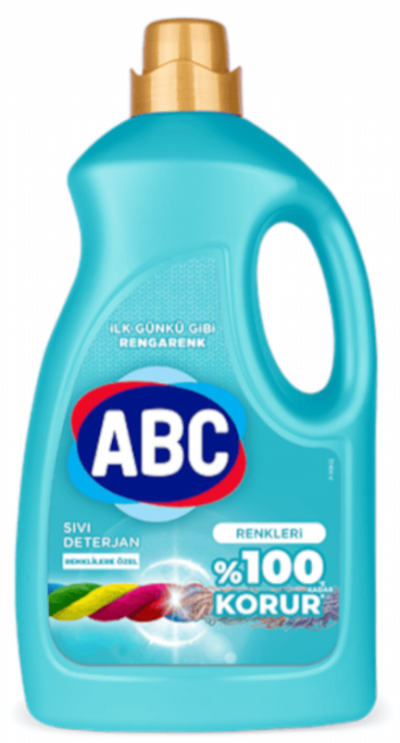 ABC 3 lt Sıvı Çamaşır Deterjanı Renkliler *6