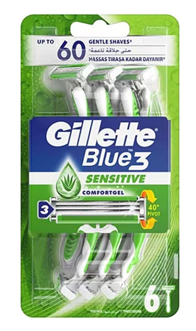 Gillette Blue 3 Sensitive 6'lı Tıraş Bıçağı*6