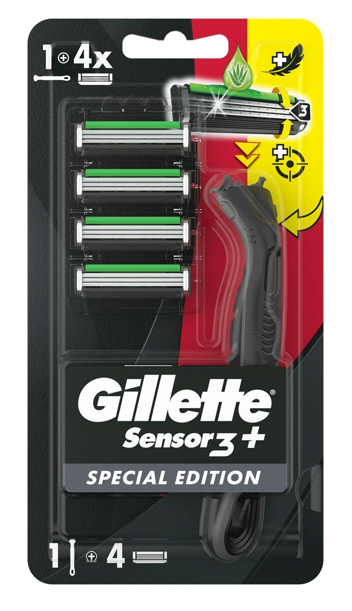Gillette Sensor 3 Plus Black T.makine+4 Bıçak*6