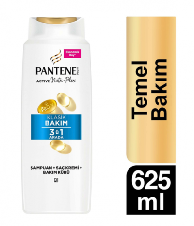 Pantene Şampuan 625 Ml Temel Bakım 3n1*6