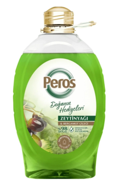 Peros 3 LT Sıvı Sabun Zeytin Yağ & Bergomat Çiçeği*4
