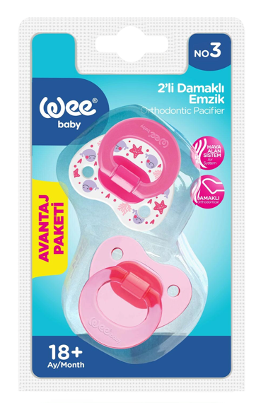 Wee Baby (439) 2'li Damaklı Emzik No:3*6