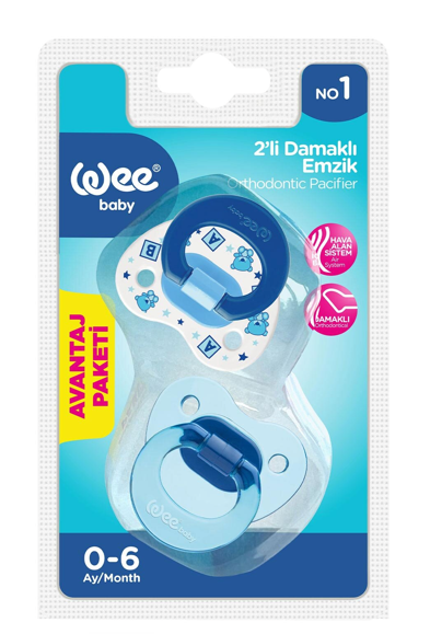 Wee Baby (437) 2'li Damaklı Emzik No:1*6