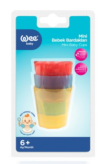 Wee Baby (220) 3'lü Mini Bebek Bardağı*6