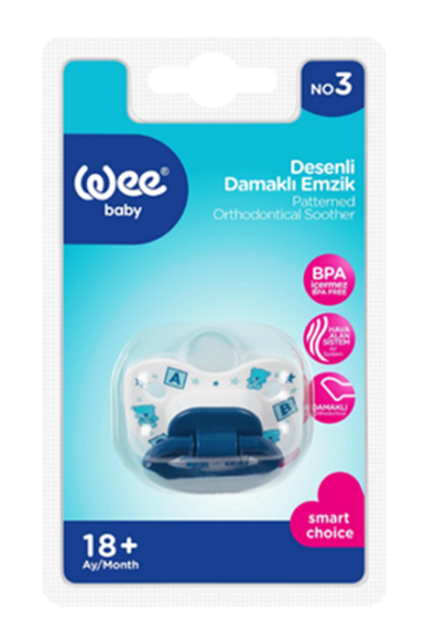 Wee Baby (835) Desenli Damaklı Emzik No:3*6