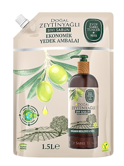 Eyüp Sabri 1,5 LT Sıvı Sabun Doğal Zeytin.Doypack*6