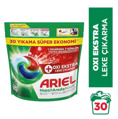 Ariel Pods Kapsül Oxi 30'lu Beyaz Ve Renkliler*3