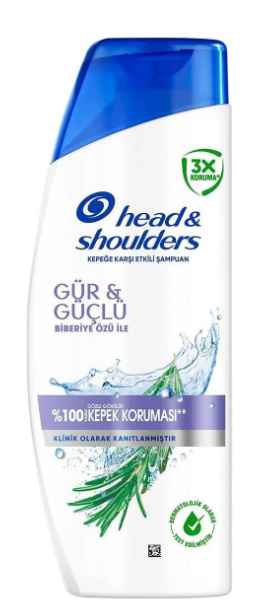 Head & Shoulders 300 Ml Gür Güçlü Saçlar Men*6
