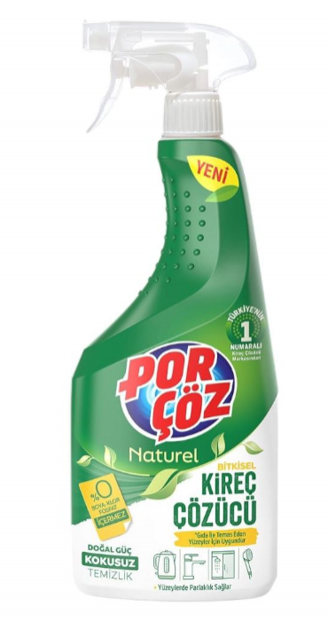 Porçöz 750 ml Bitkisel Kireç Çözücü Sprey *12
