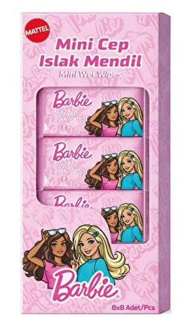 Fresh Up 8'li Mini Islak Cep Mendili Barbie*24