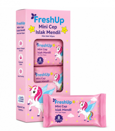 Fresh Up 8'li Mini Islak Cep Mendili*60