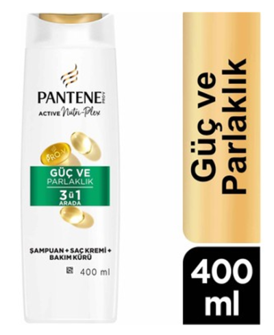 Pantene Şampuan 400ml Güçlü Parlaklık 3 Ü 1*6