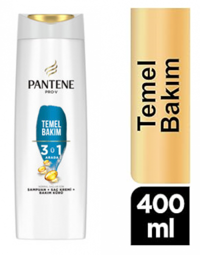 Pantene Şampuan 400ml Temel Bak. 3sü1 *6
