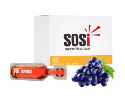 Sosi 10 Ml Tek Kullanımlık Üzüm Sirkesi *200